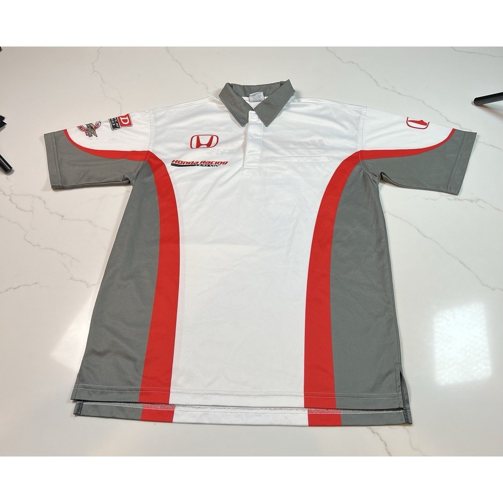 Honda Racing Shirt Adult Small Red White Pit Motorcycle Crew Racing